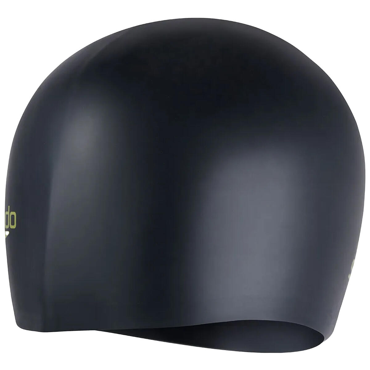 Childrens/Kids Long Hair Swimming Cap (Black/Acid Green) 2/2