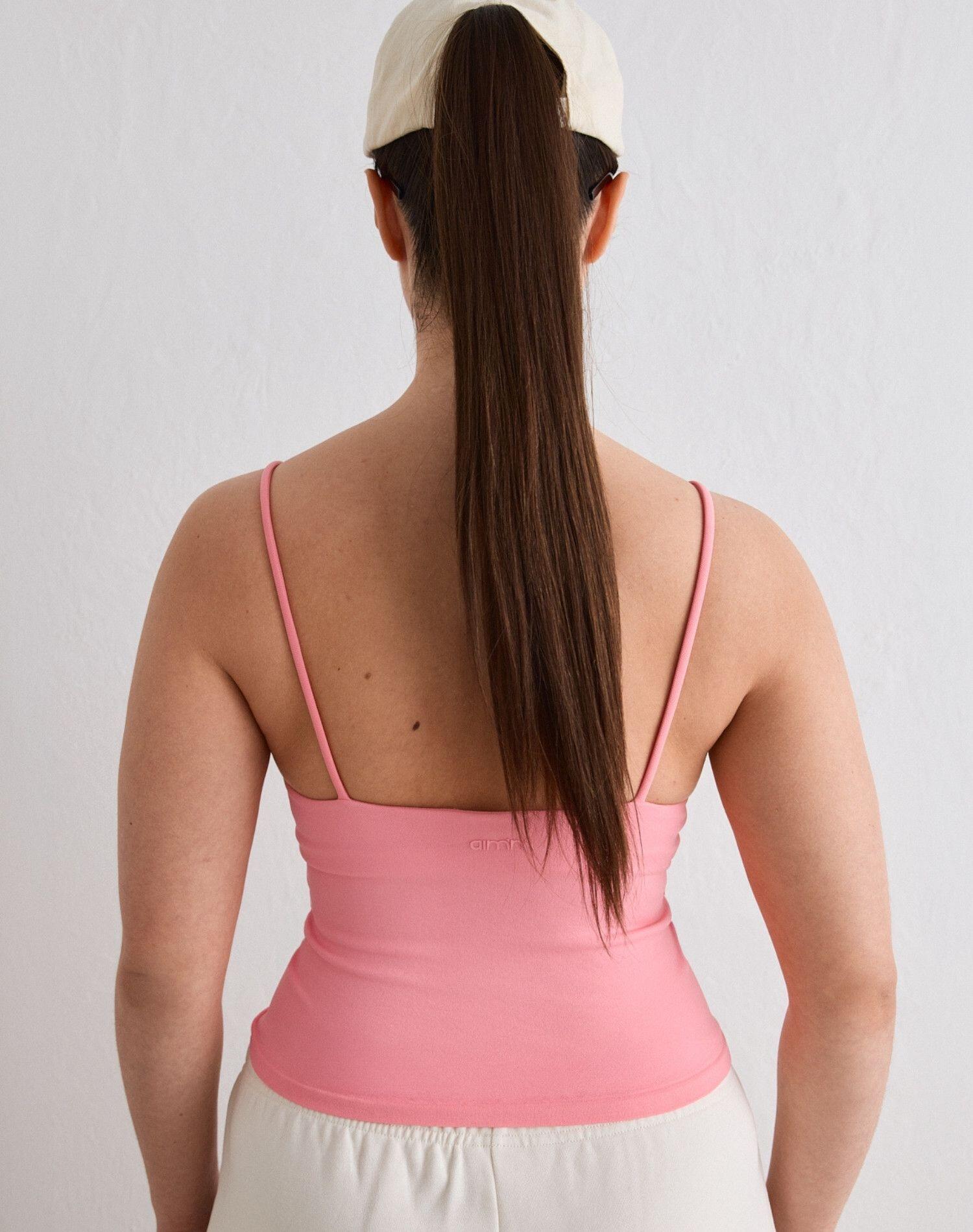 Dames Singlet met Bandjes Naadloos Blushroze 2/5