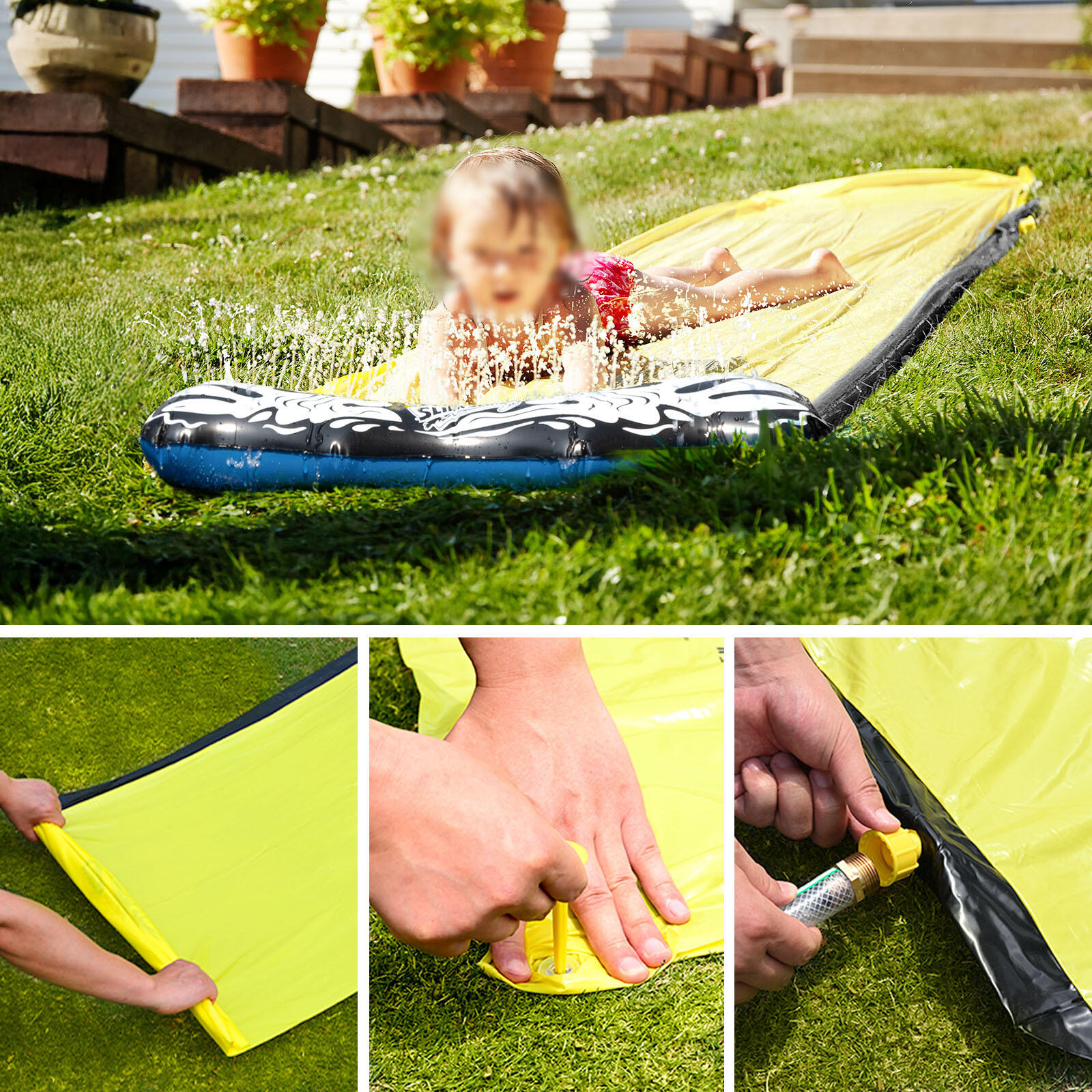Slip N Slide Single Wave Rider 548,64cm mit Boogie Board 5/7