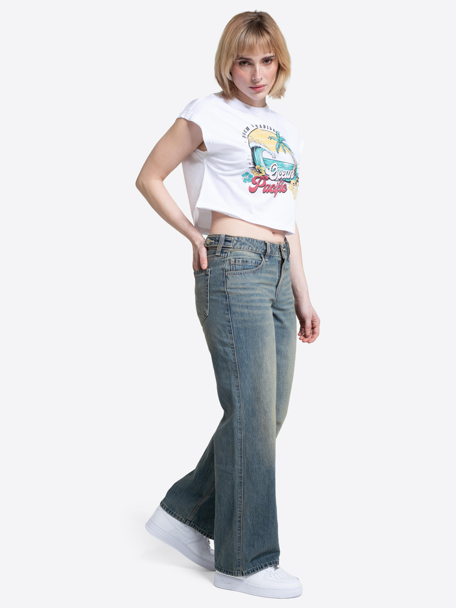 OCEAN PACIFIC Frauen ärmelloses T-Shirt Cropped NOOSA 4/6