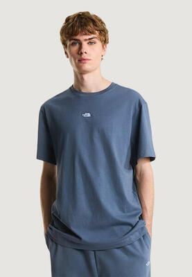 Crop top t-shirt m essential center logo relaxed short sl heren grijs