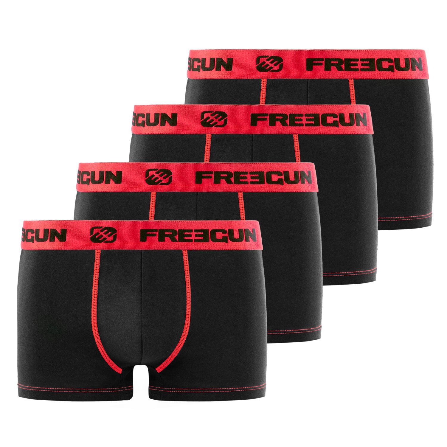 Lot de 4 Boxers garçon coton Rouge 1/3