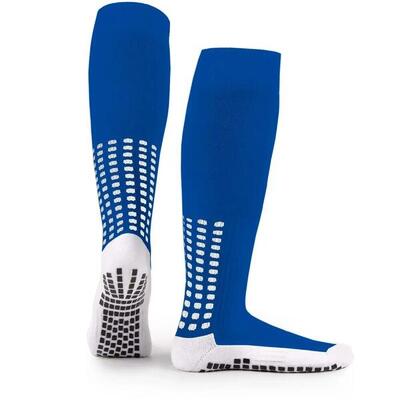 Lux soccer grip socks - kniehoog - blauw - volwassenen (eu 39-46) - antislip