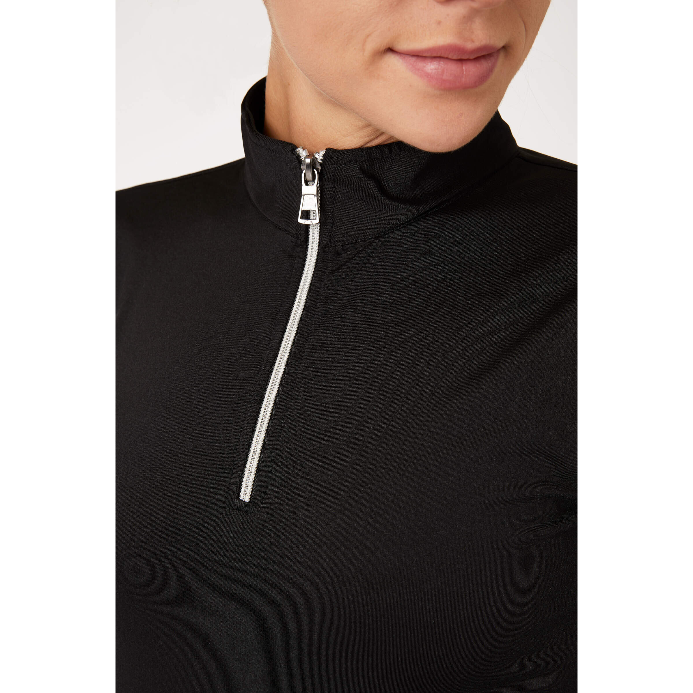 Polo manches longues d'équitation fonctionnel femme Horze Luminox 3/4