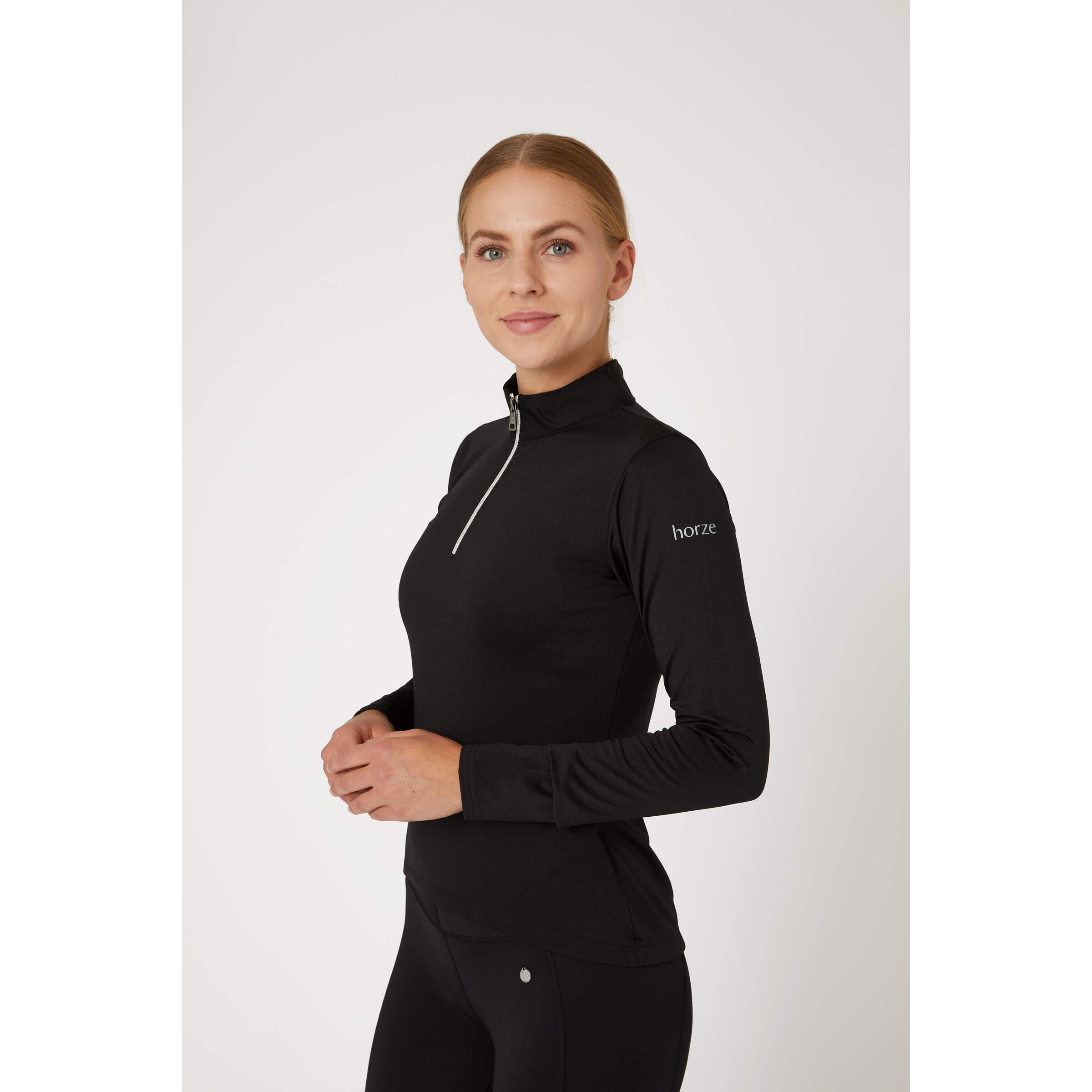 Polo manches longues d'équitation fonctionnel femme Horze Luminox 2/4