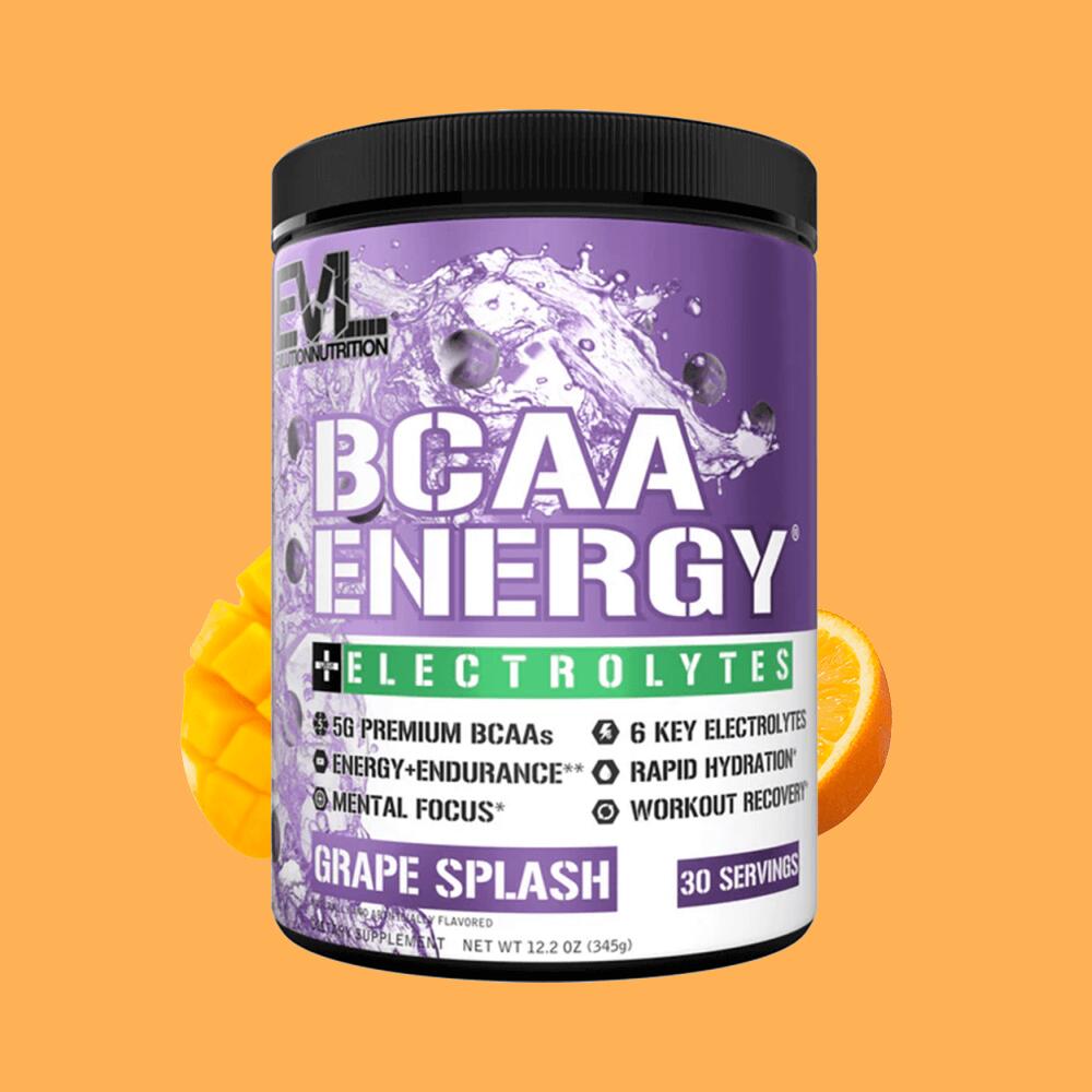 EVL Nutrition BCAA Energy + Electrolytes (30 serv) Grape Splash - Aminozuren 2/3