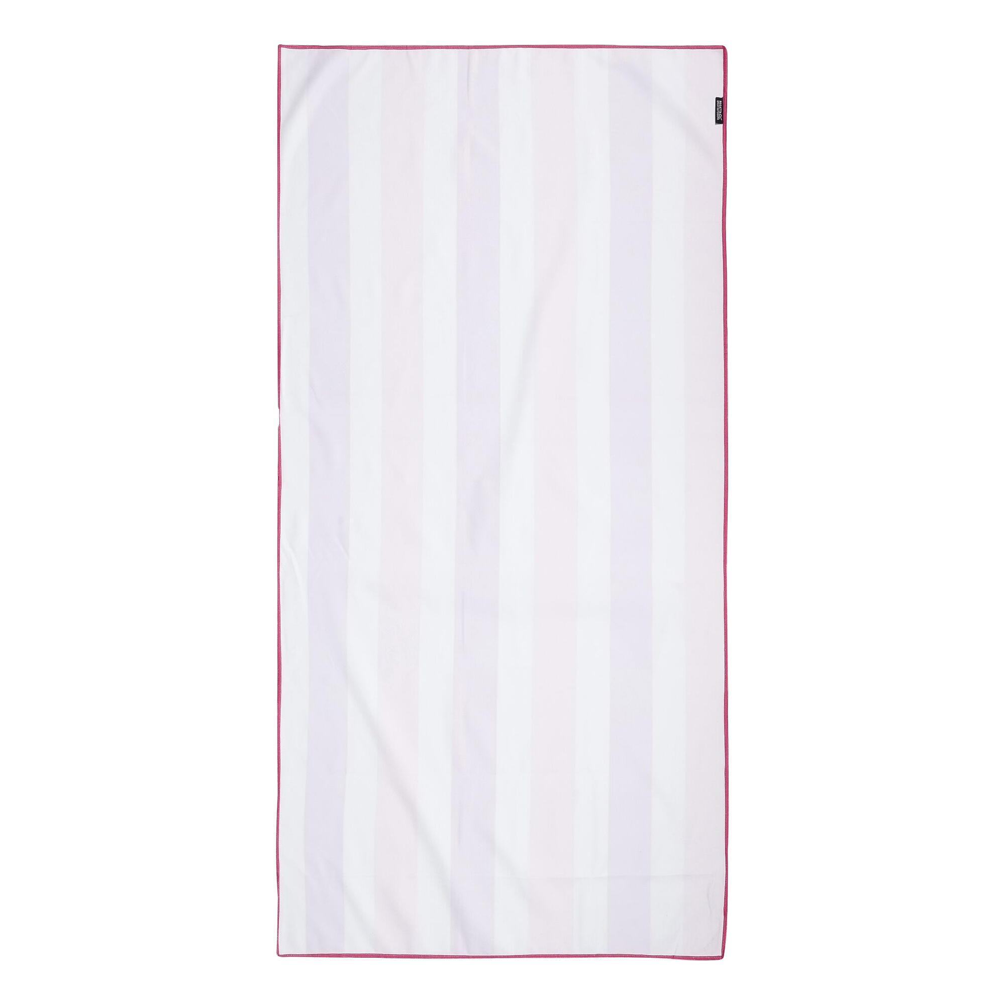 Badetuch, Microfaser, gestreift Damen und Herren Rose Violett/Pink Lemonade 2/5