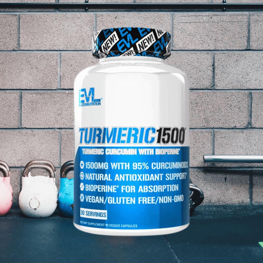 EVL Nutrition Turmeric Curcumin (90 Caps) Unflavored 2/3