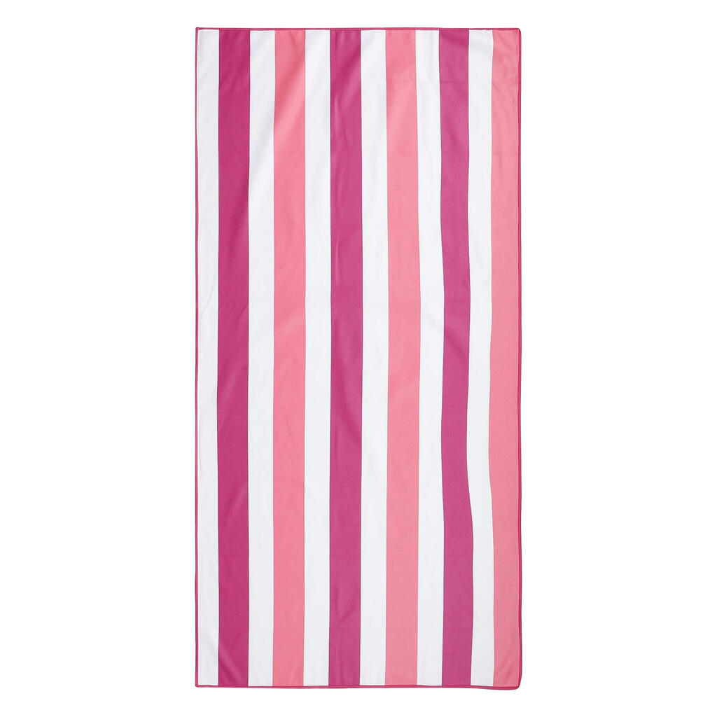 Stripe Microfibre Beach Towel (Rose Violet/Pink Lemonade)
