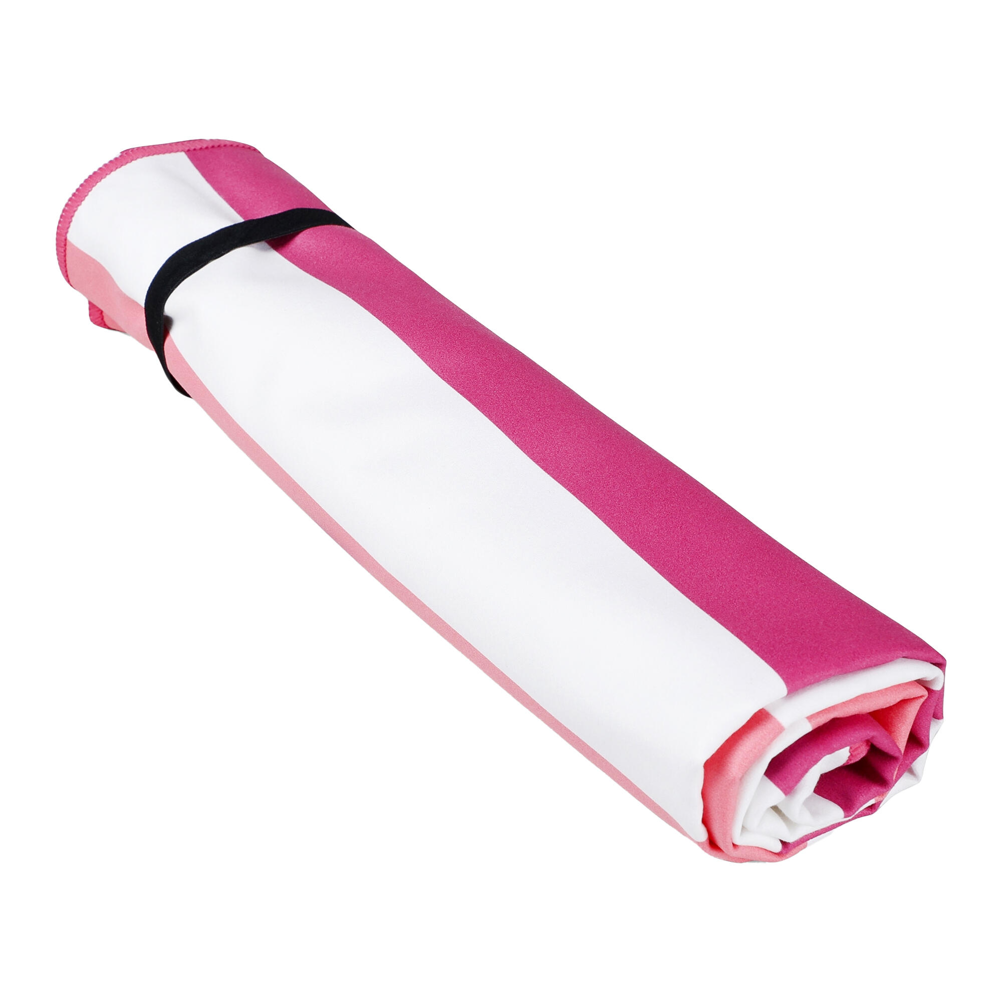 Badetuch, Microfaser, gestreift Damen und Herren Rose Violett/Pink Lemonade 4/5
