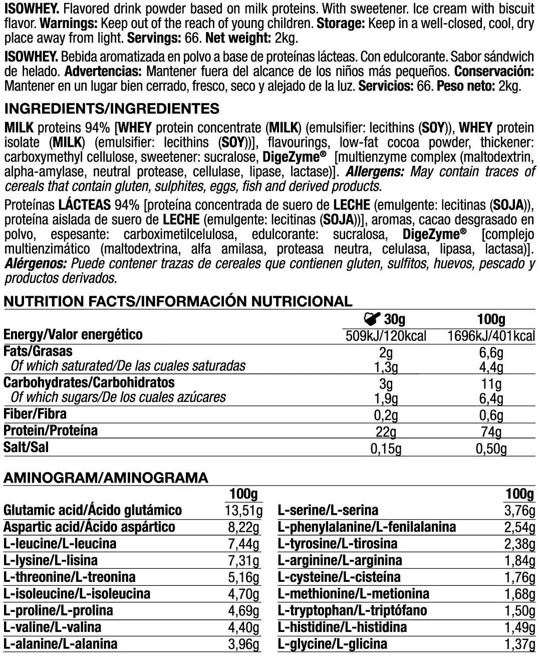 Isowhey - 2kg sandwich à la crème glacée de Quamtrax 2/3