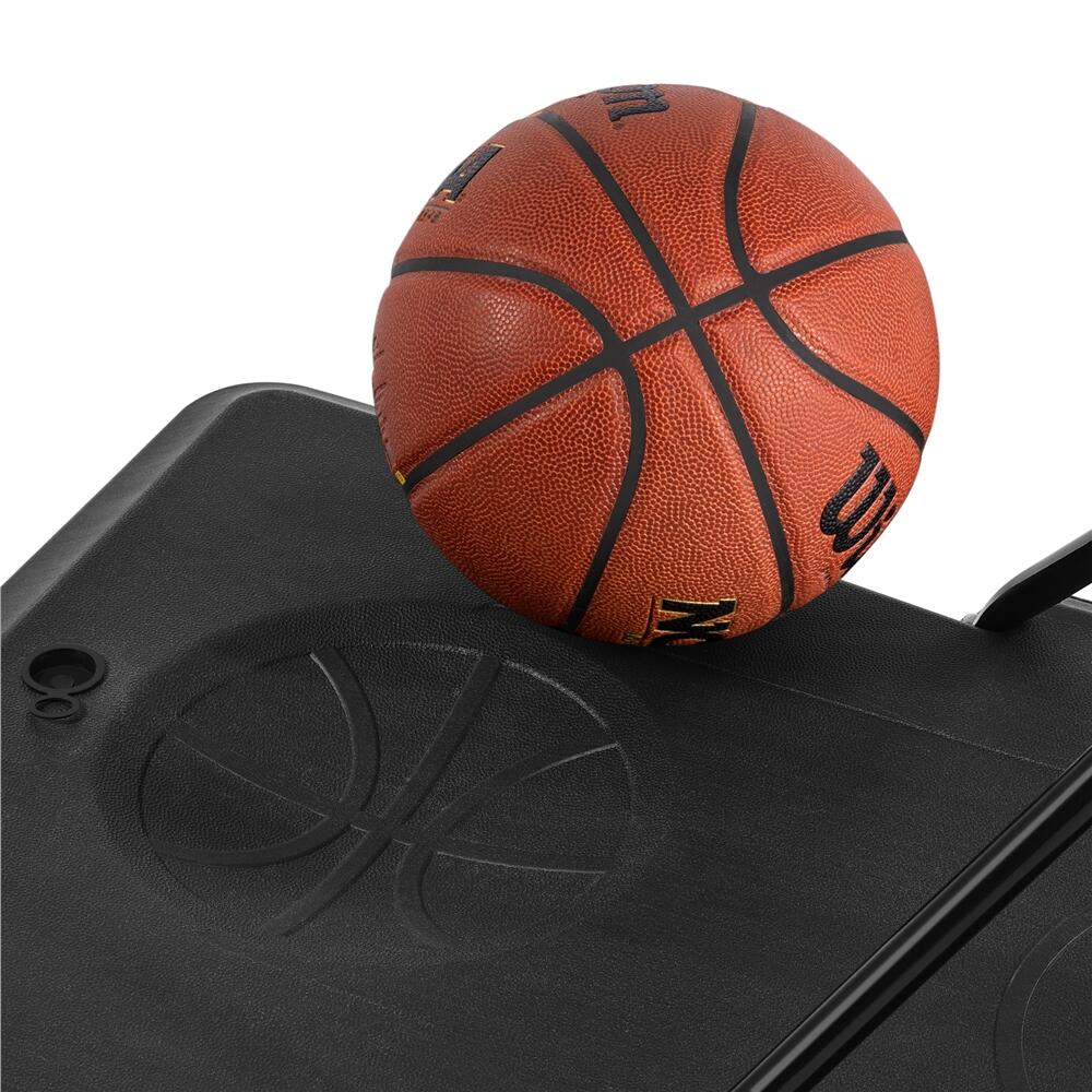 Aro de baloncesto ajustable de 182 a 215 cm para niños, con ruedas, negro/blanco 7/7