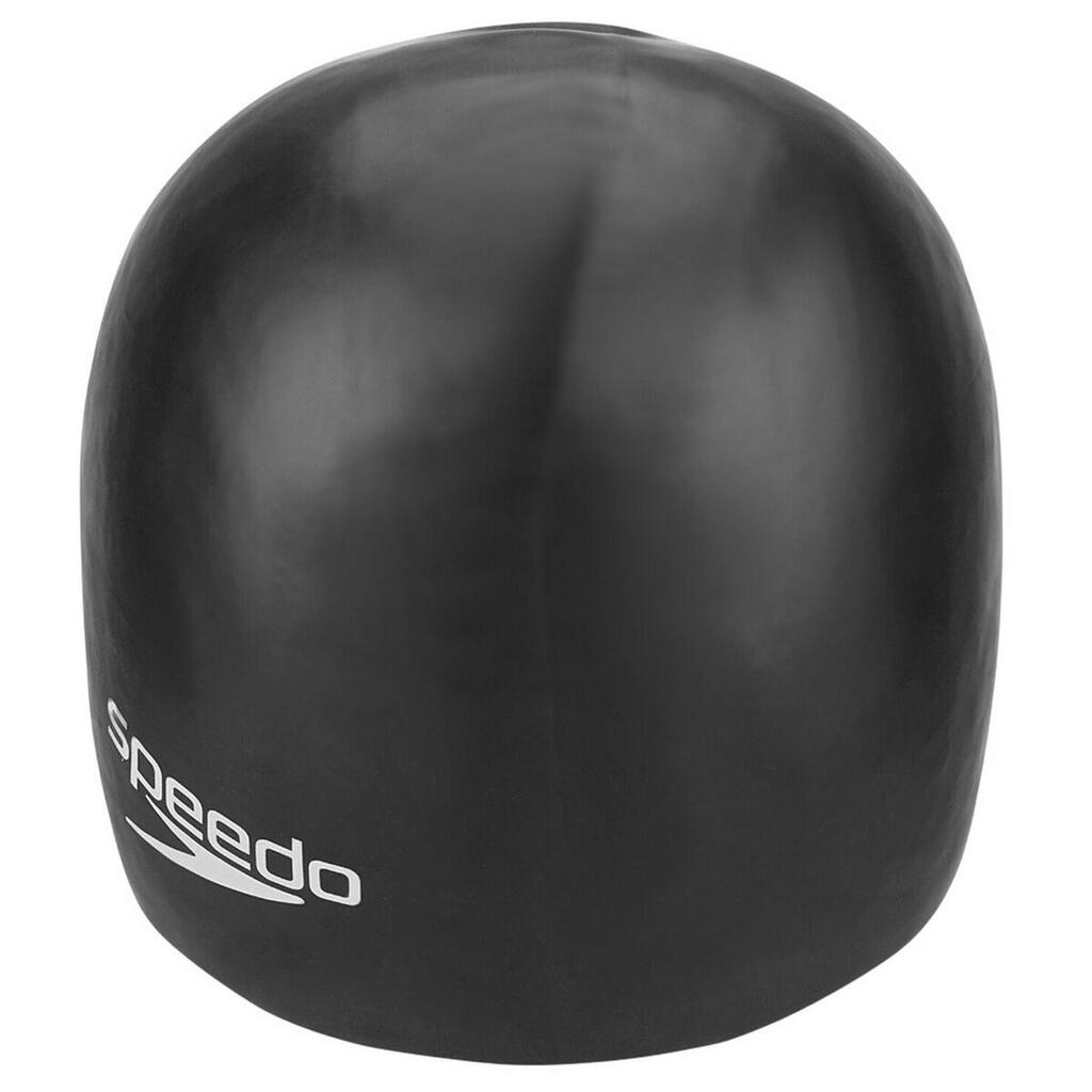 Childrens/Kids Silicone Moulded Swim Cap (Black)