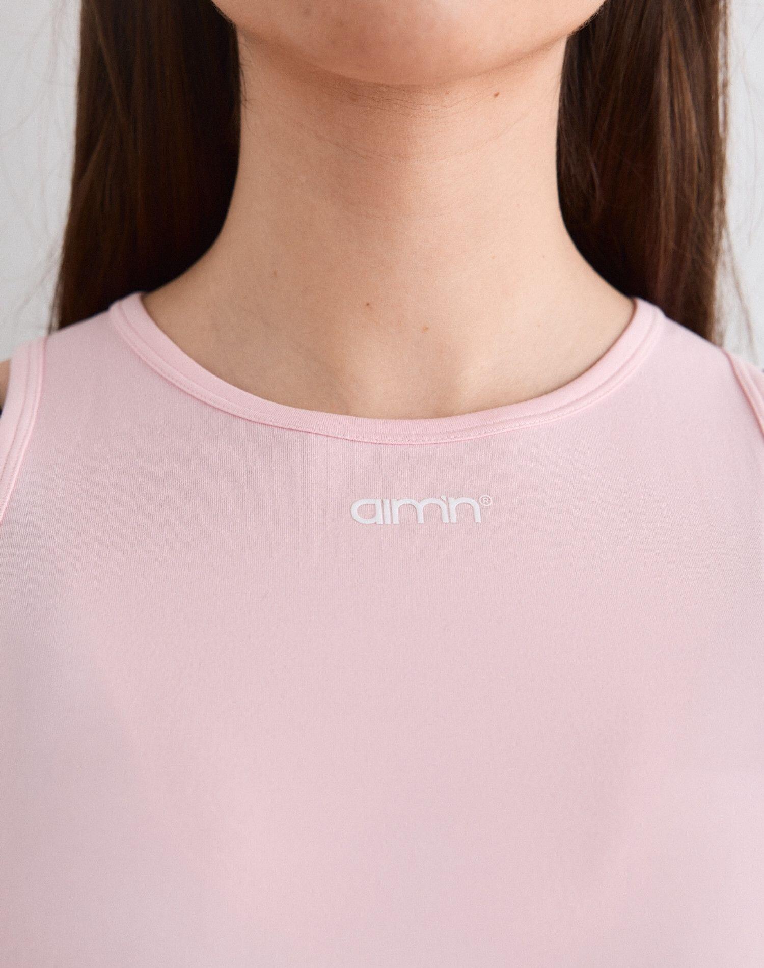 Dames Singlet Zacht Vochtafvoerend Pastelroze 3/5