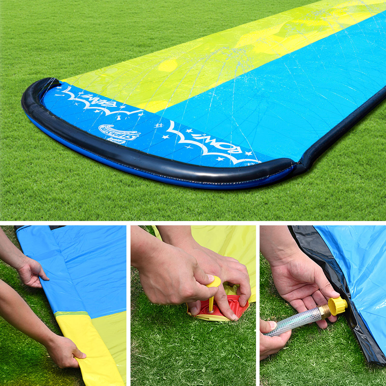 Slip N Slide Double Wave Rider 548,64cm com prancha boogie 5/7