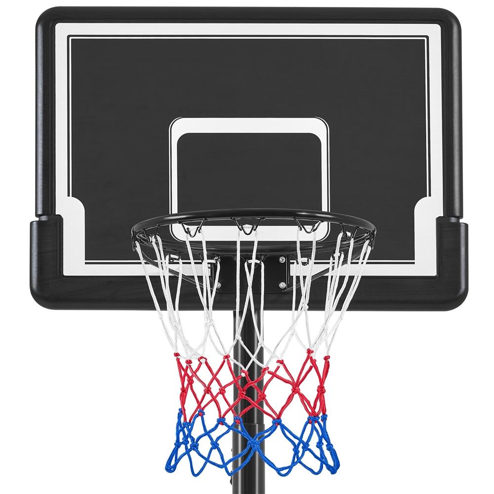 Aro de baloncesto ajustable de 182 a 215 cm para niños, con ruedas, negro/blanco 5/7