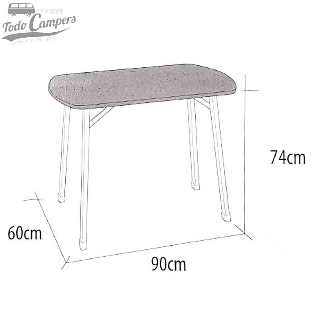 Mesa de camping plegable Camp4 Van (plateada) - 90 x 60 4/7