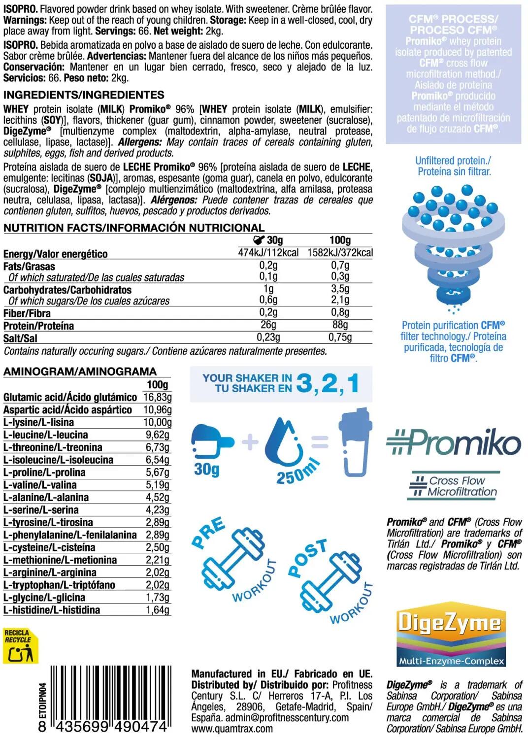 Isopro - 2kg Crème brûlée de Quamtrax 5/6