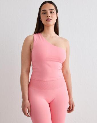 Femme Soutien-gorge de sport Sans Couture à Une Bretelle Rose Poudré