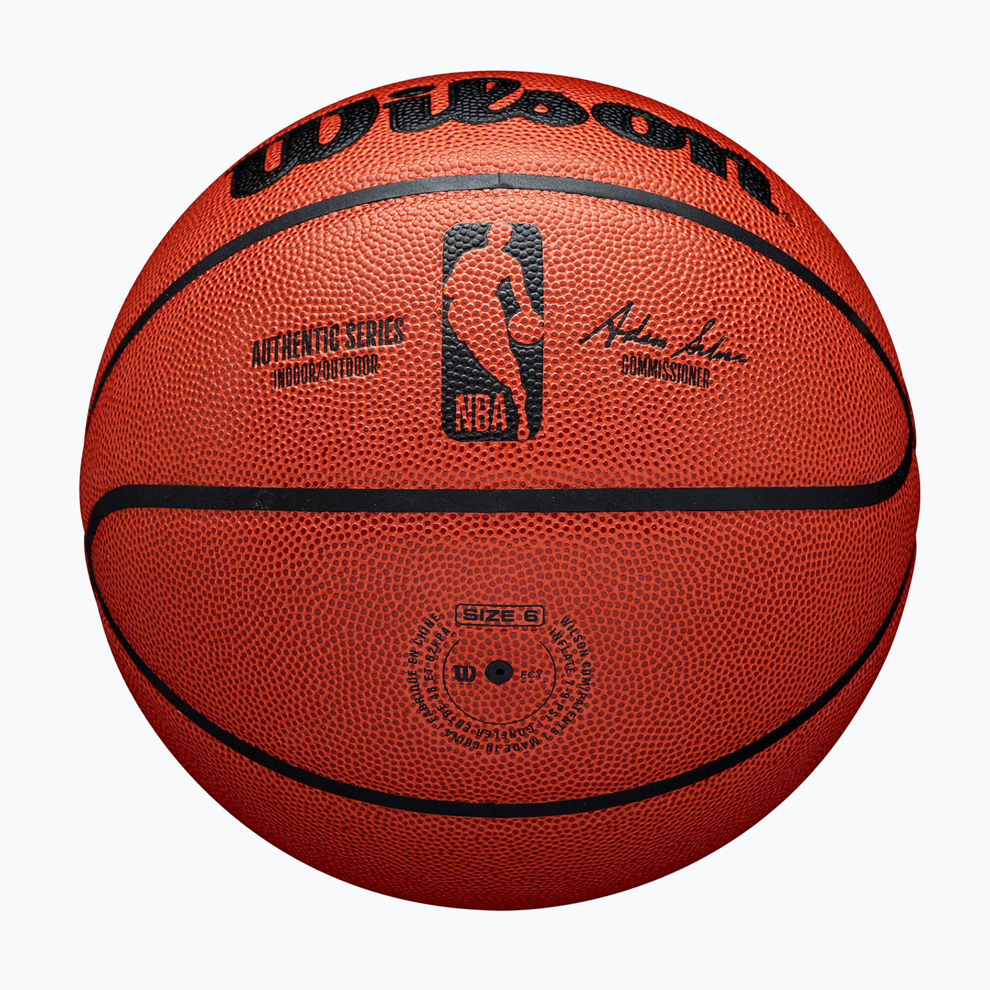 Piłka do koszykówki Wilson NBA Authentic Indoor Outdoor orange rozmiar 6 6/7