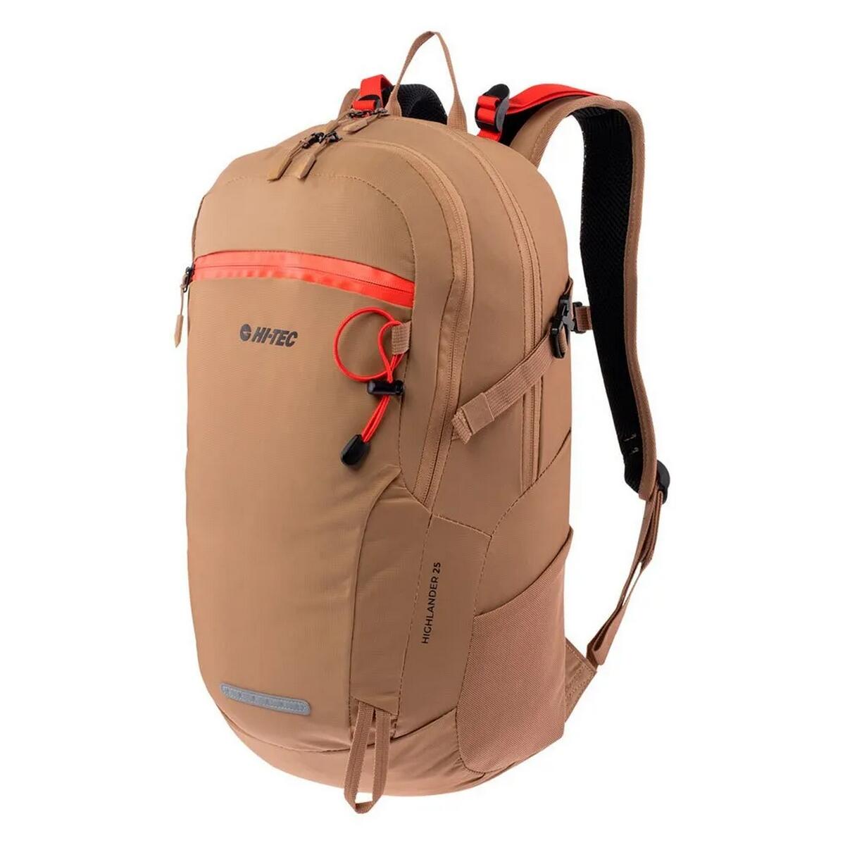 25L Zaino Hi-Tec Highlander Marrone Chiaro Arancio 4/4