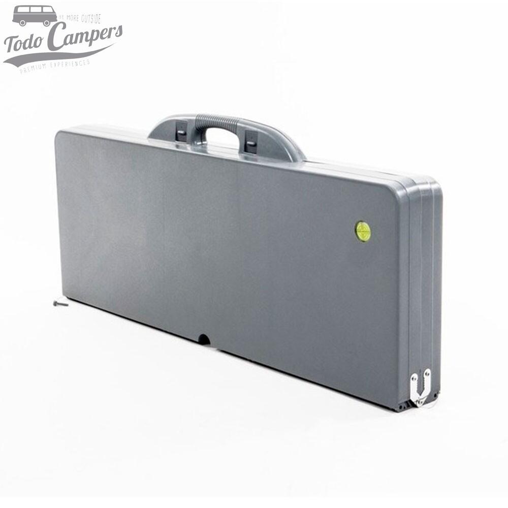 Mesa de picnic gris infantil con 4 asientos fijos - 65 x 85 3/7