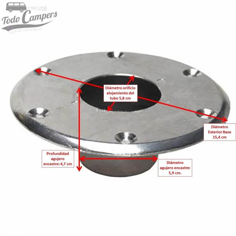 Anclaje encastrable para soportes modulares de mesa 2/6
