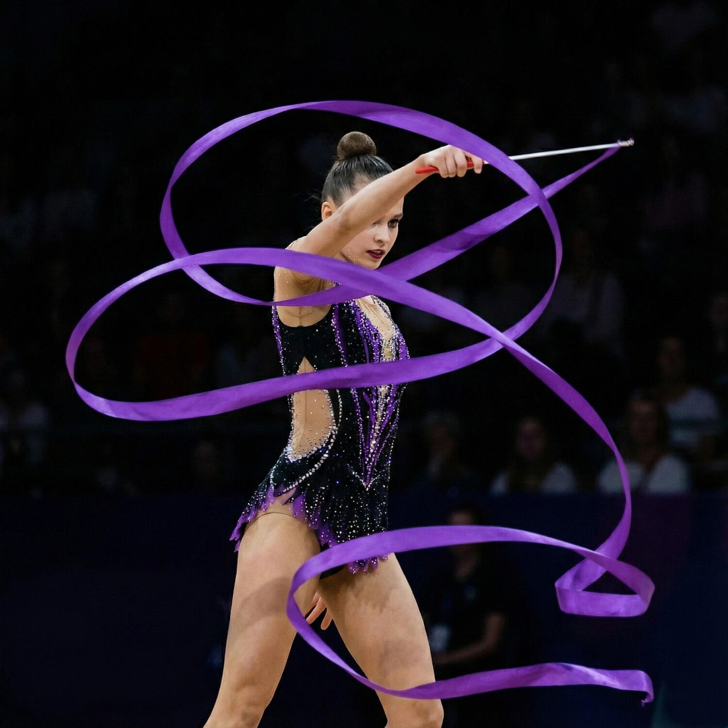 Cinta Gimnasia Rítmica Carola Gelo 6M Lila 2/4
