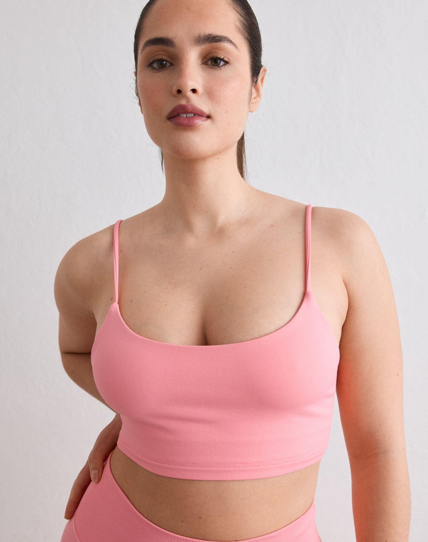 Femme Soutien-gorge de sport Maintien léger Rose Poudré 2/6