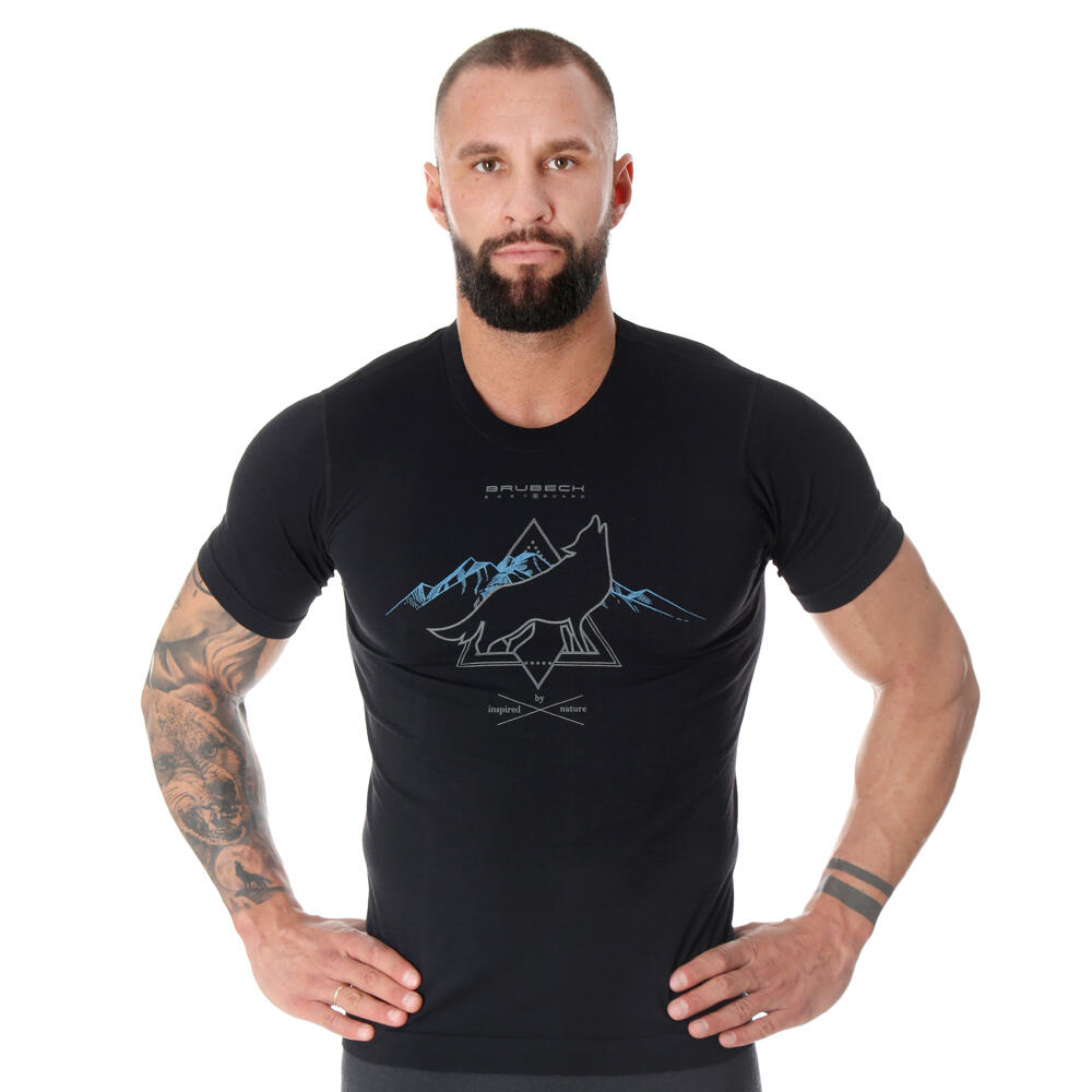 Koszulka turystyczna OUTDOOR WOOL PRO z wełną merino Męska 2/4