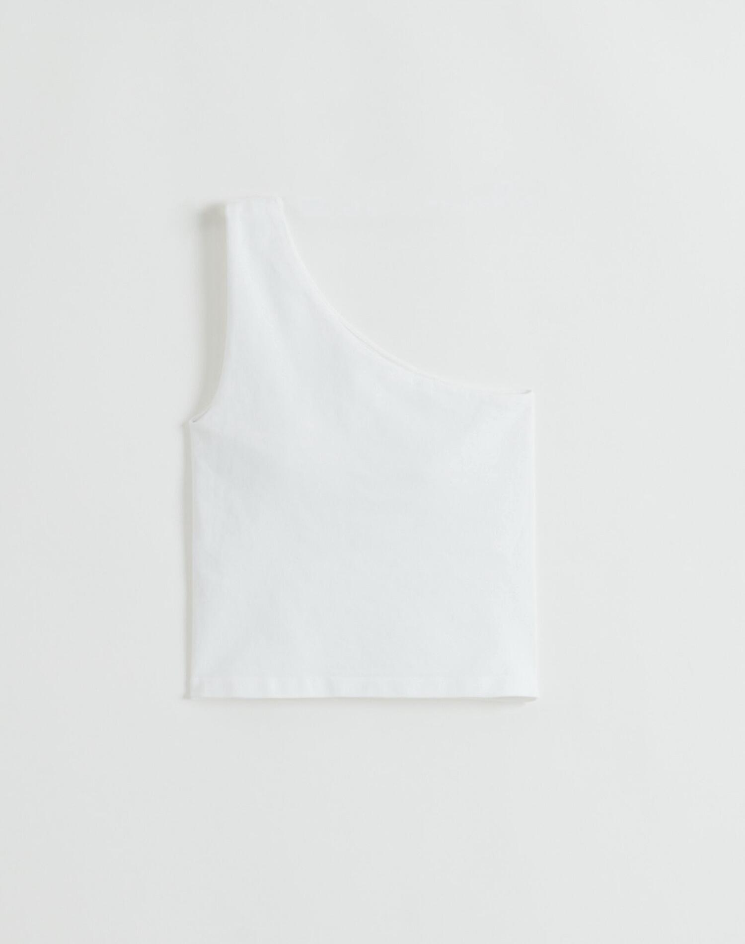 Sujetador Deportivo Mujer Sin Costuras 1 Hombro Sujeción Baja/Media Shape Blanco 6/6