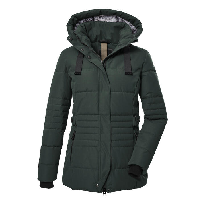 G.I.G.A. DX Dames Winterjas met capuchon/functioneel jack in donslook GW 12 WMN QLTD JCKT, dark olive, 36, 39835-000