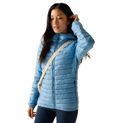 Veste Matelassée Unie À Capuche HURDEN Femme (Vert Sarcelle)