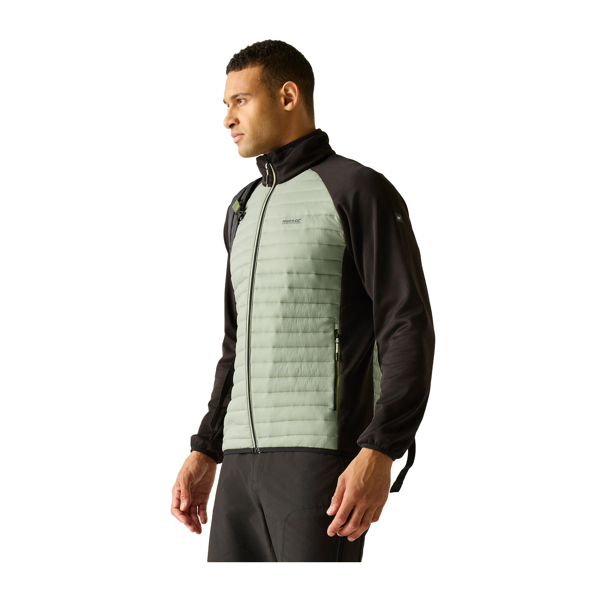 Veste Hybride CLUMBER Homme (Vert Pâle / Noir) 4/5