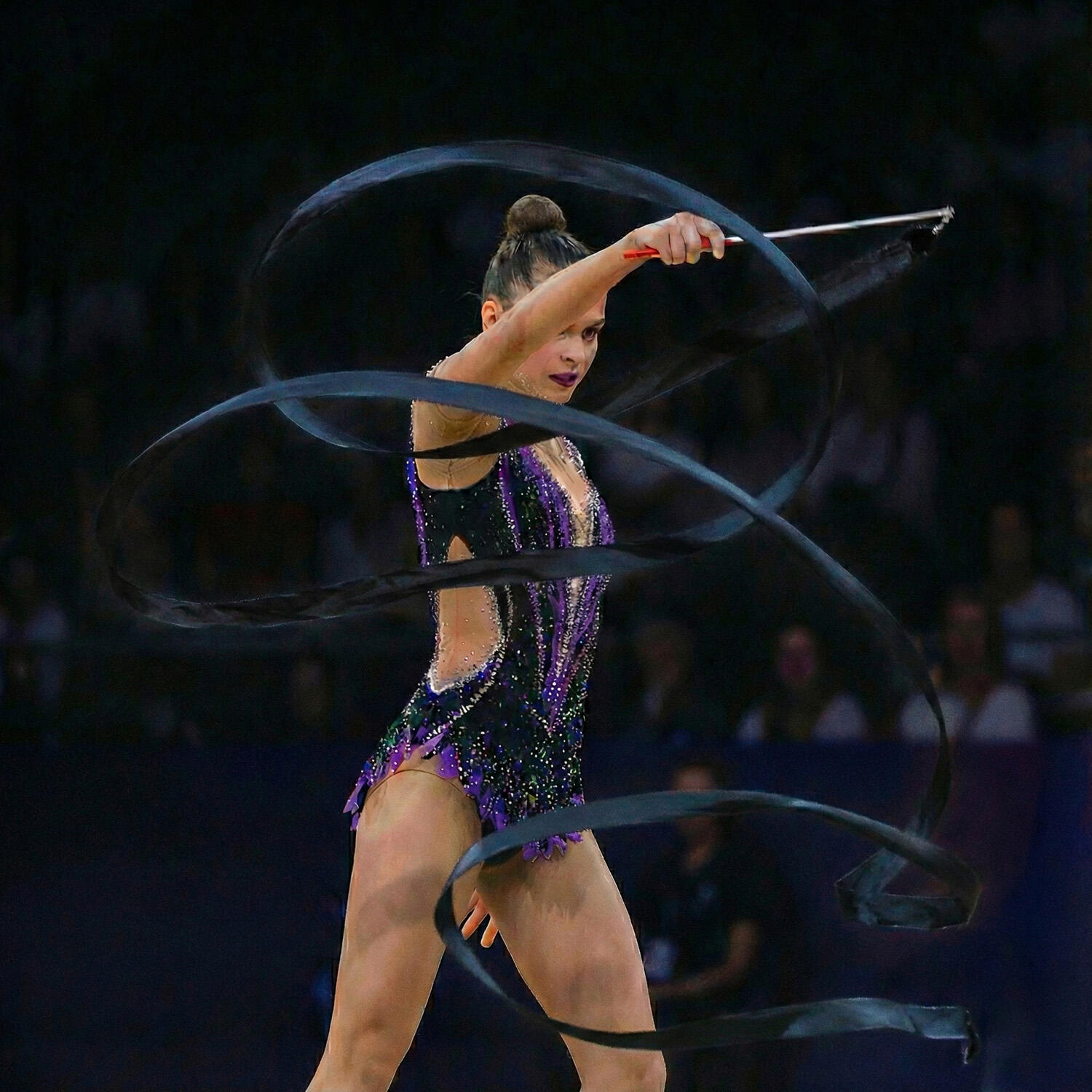 Cinta Gimnasia Rítmica Carola Gelo 4M Negro 2/4
