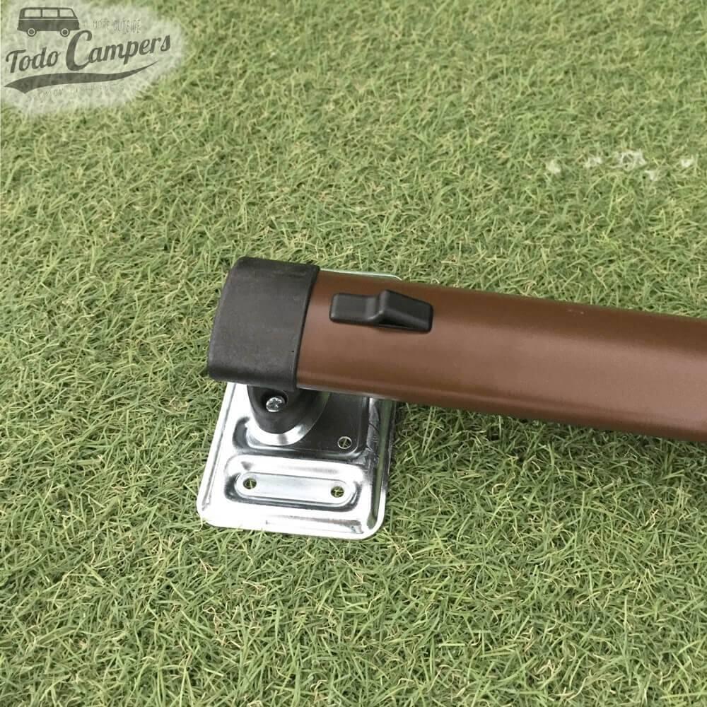 Pata plegable plana para mesa camper - Marrón 4/4