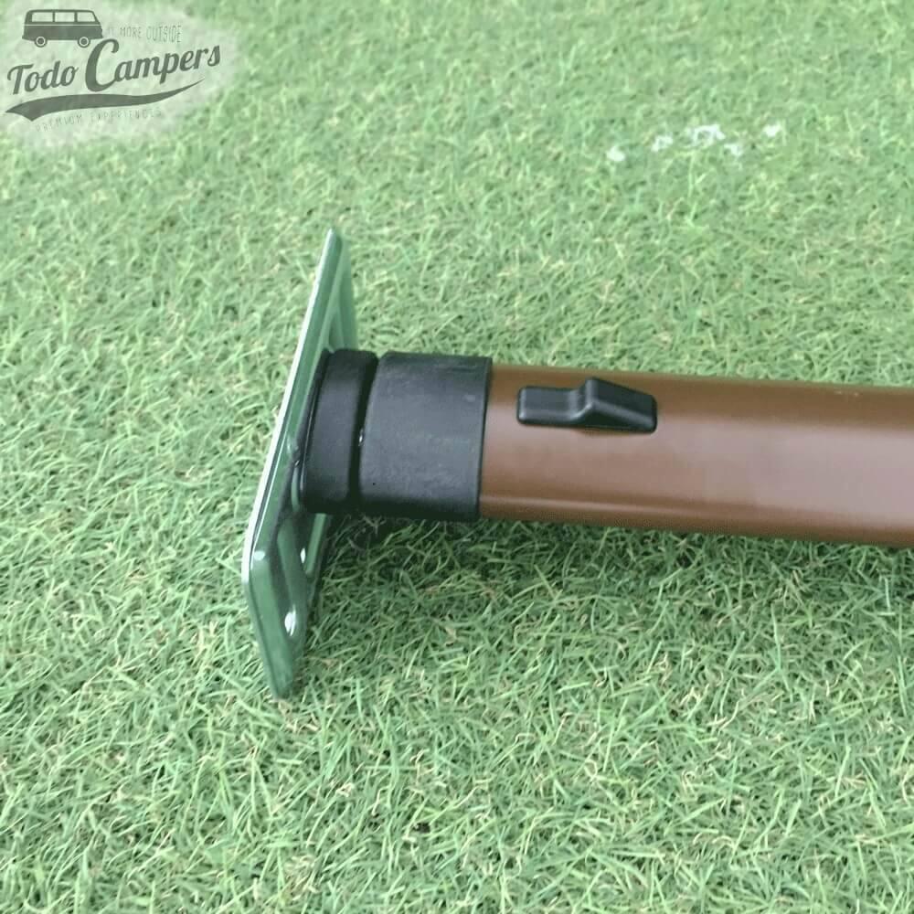 Pata plegable plana para mesa camper - Marrón 3/4