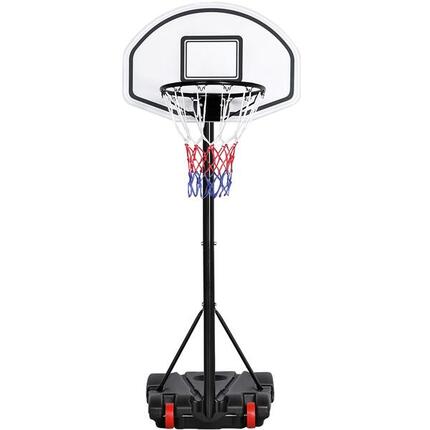 Panier de basket sur pied avec roulettes cerceau 159-214 cm universel, noir