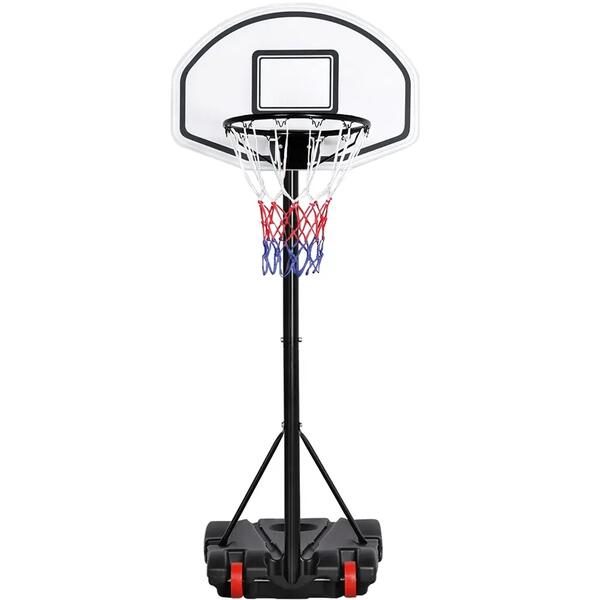 YAHEETECH Aro de baloncesto de altura ajustable 159-214 cm para jóvenes, rojo