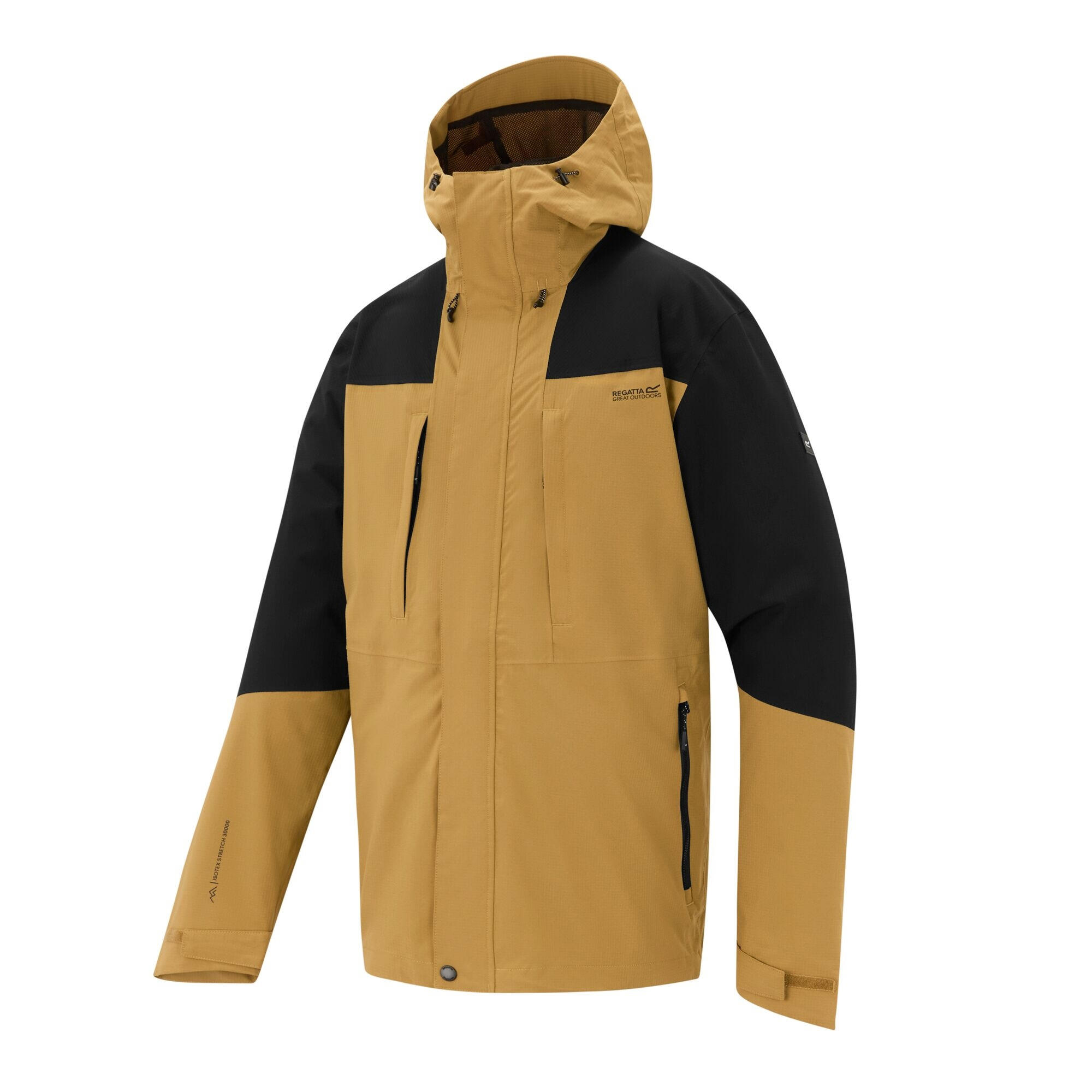 Veste Imperméable À Capuche FREESDALE Homme (Marron Clair / Noir) 3/5