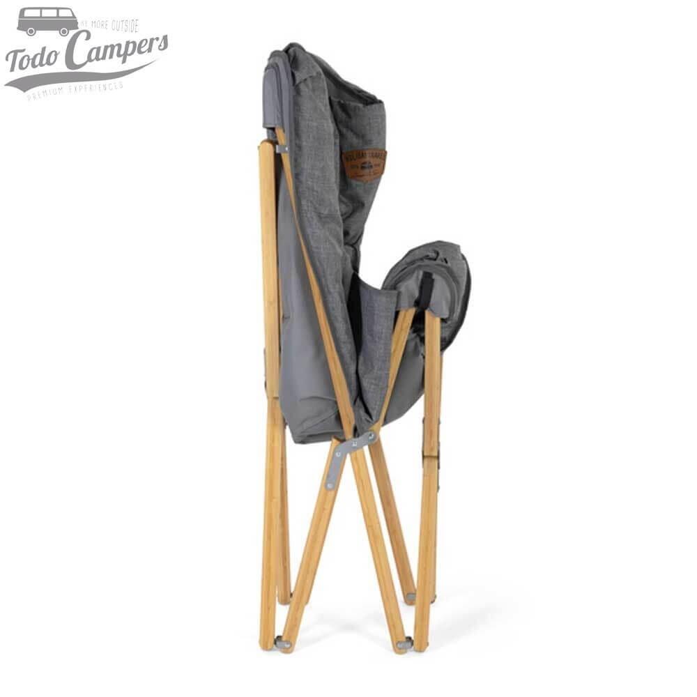 Sillón plegable tapizado Holiday Travel con estructura de bambú 2/7