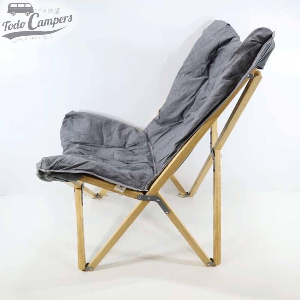 Sillón plegable tapizado Holiday Travel con estructura de bambú 5/7