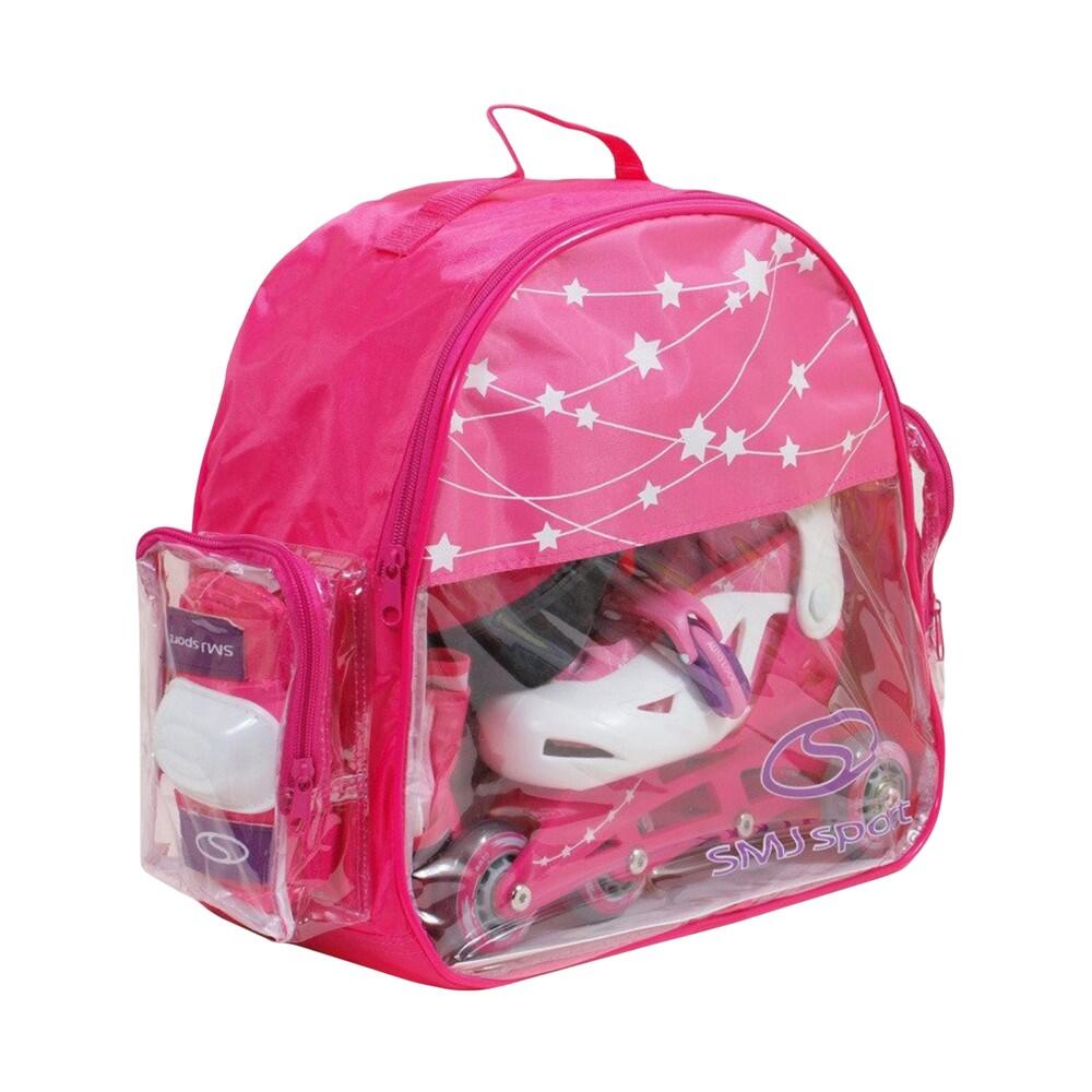 Patins À Roulettes Alignées Style LED Enfant (Rose) 3/4