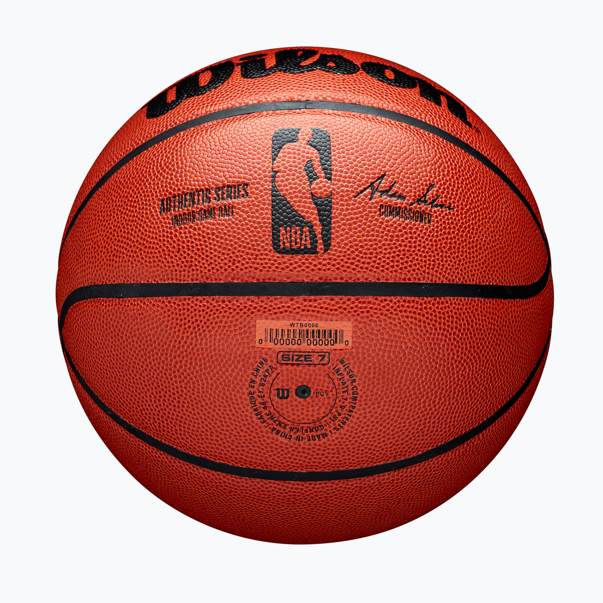 Piłka do koszykówki Wilson NBA Authentic Indoor orange rozmiar 5 6/7