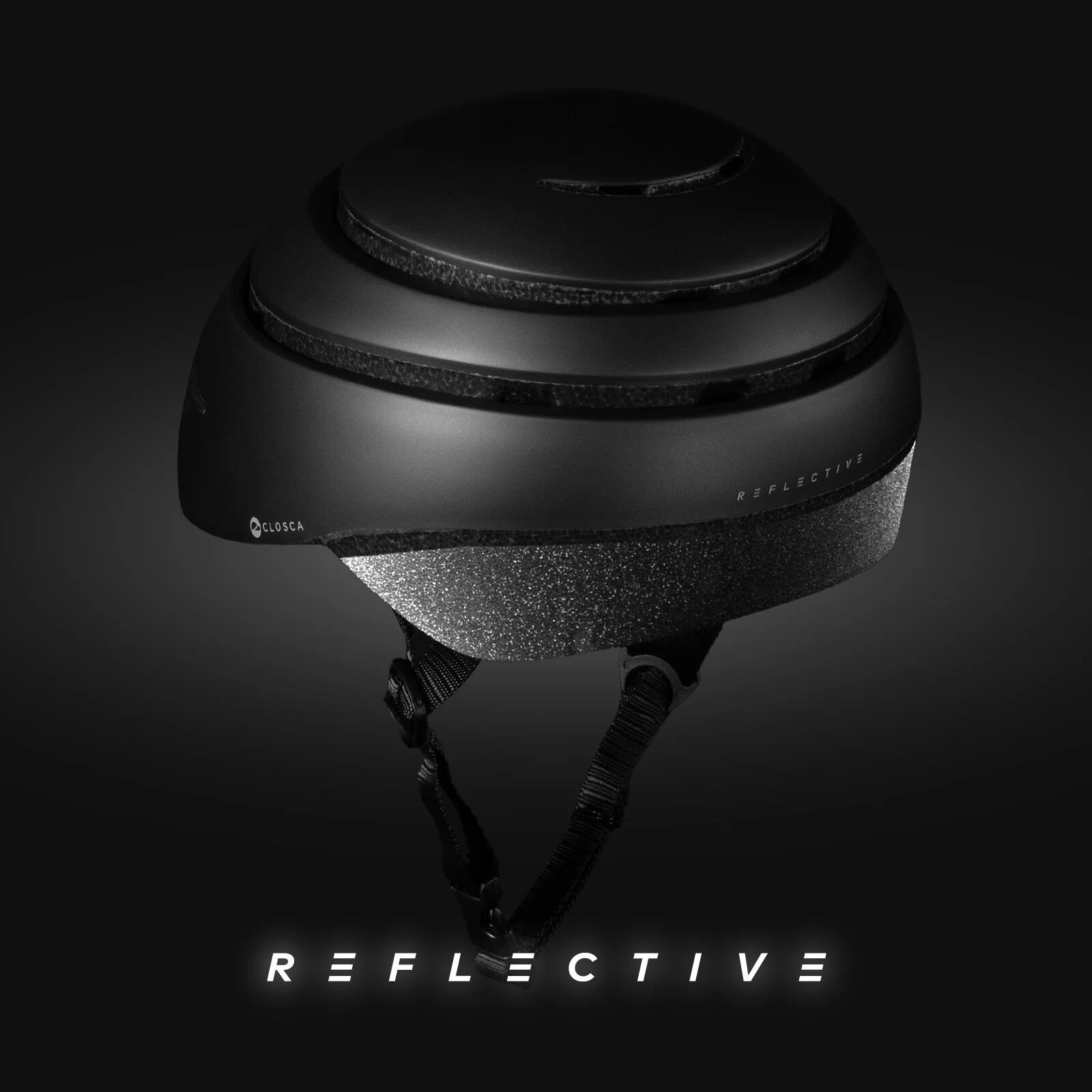 Casco da bicicletta riflettente. Casco pieghevole urbano. 2/6