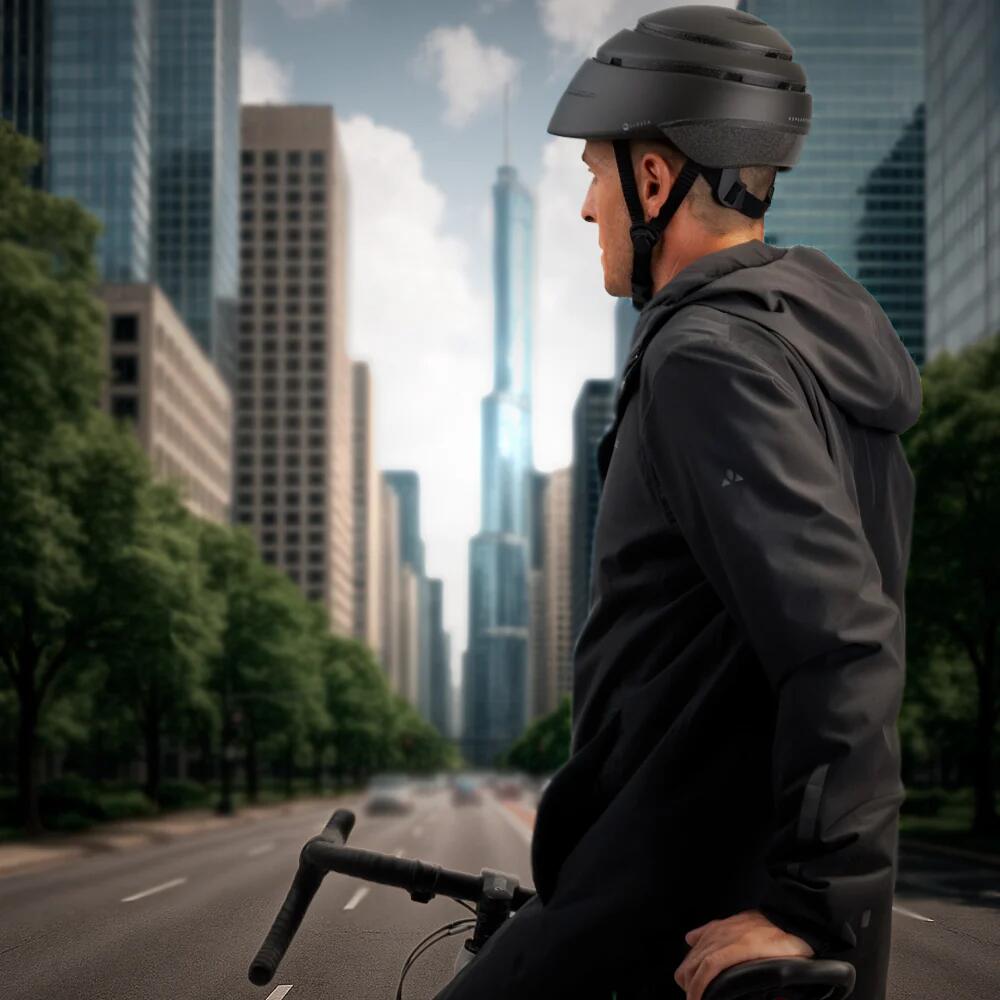Casco da bicicletta riflettente. Casco pieghevole urbano. 4/6