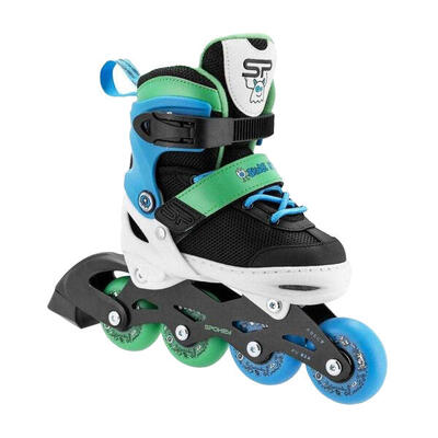 Verstelbare inline rolschaatsen voor kinderen/kinderen joy (blauw/groen)