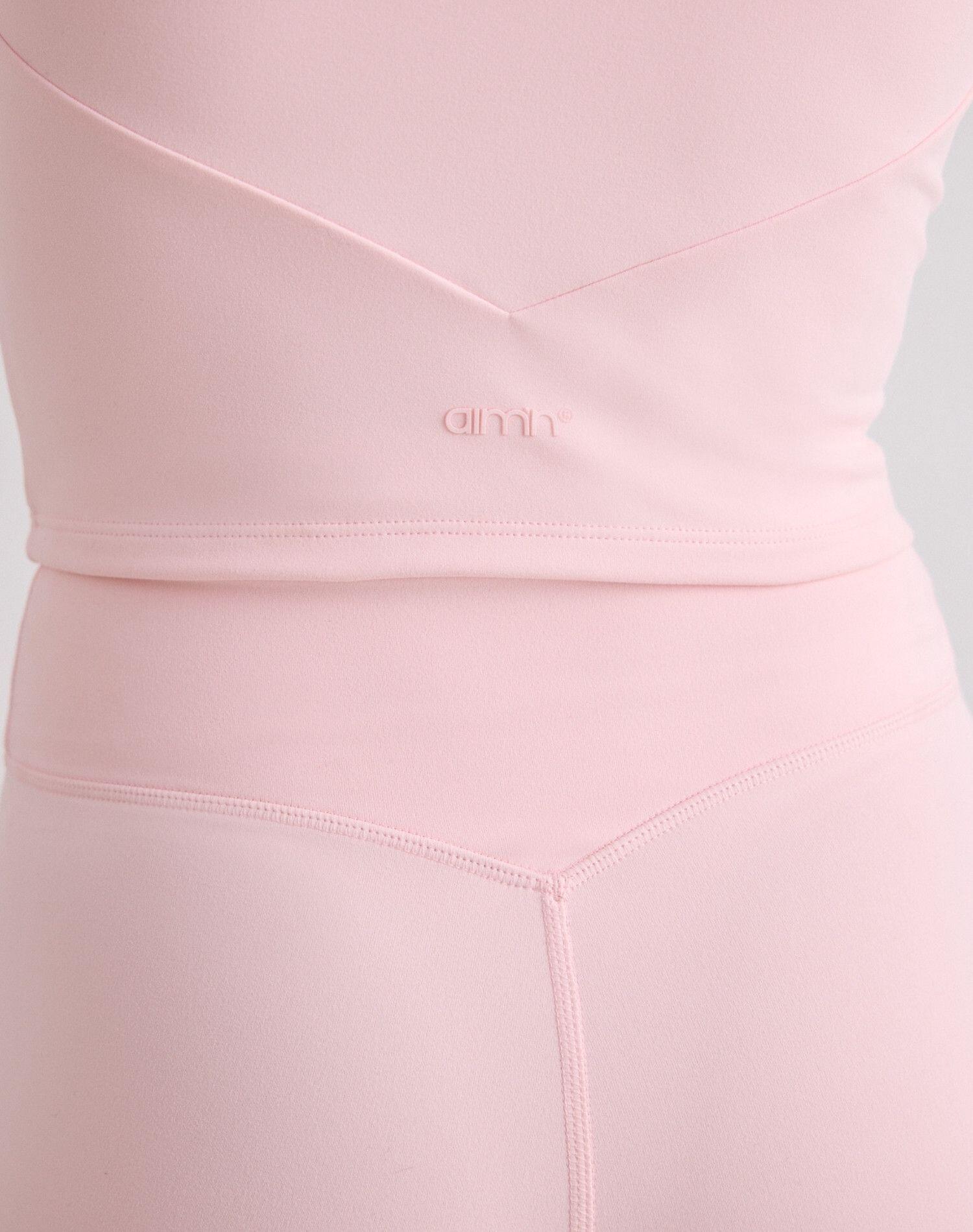 Femme Soutien-gorge de sport à col en V Bralette Rose Pastel 3/5