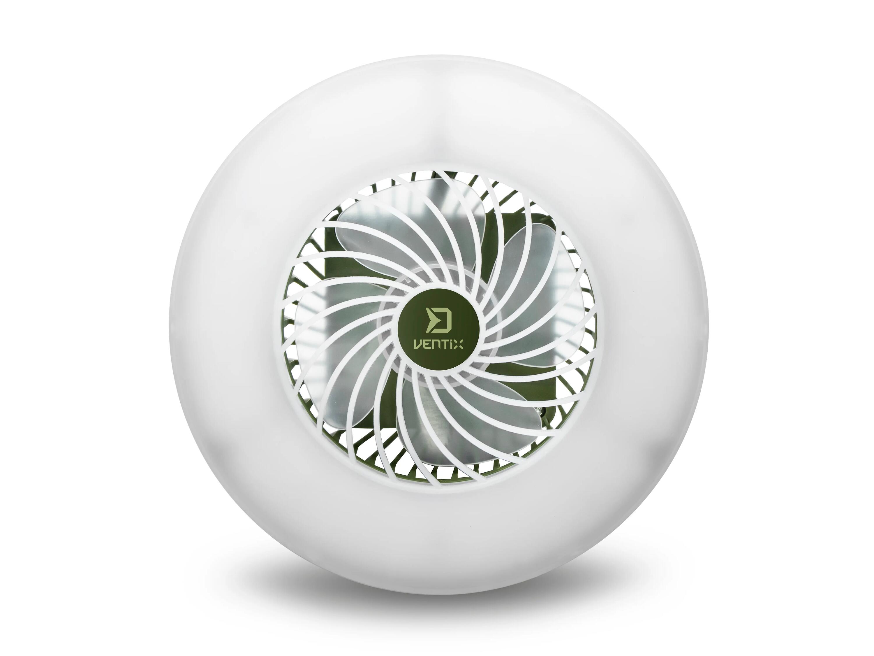 Ventilatore con luce LED - Ventix 7W/4400mAh - 14 ore di batteria 3/6