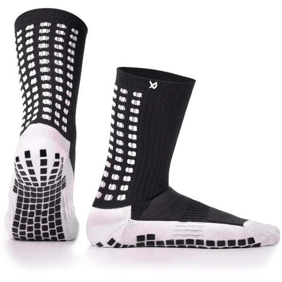 Chaussettes de football grip – mi-mollet – Noir - S